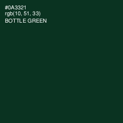 #0A3321 - Bottle Green Color Image