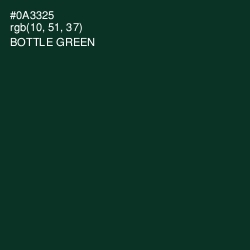 #0A3325 - Bottle Green Color Image