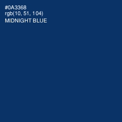 #0A3368 - Midnight Blue Color Image