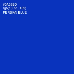 #0A33BD - Persian Blue Color Image