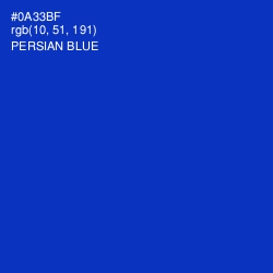 #0A33BF - Persian Blue Color Image