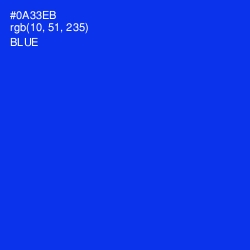 #0A33EB - Blue Color Image