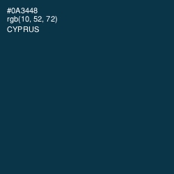 #0A3448 - Cyprus Color Image