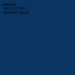 #0A3462 - Midnight Blue Color Image