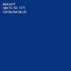 #0A347F - Catalina Blue Color Image