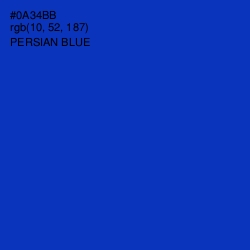 #0A34BB - Persian Blue Color Image