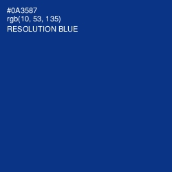 #0A3587 - Resolution Blue Color Image