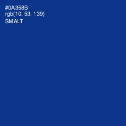 #0A358B - Smalt Color Image