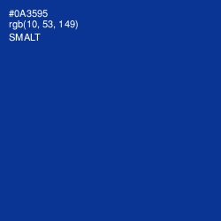 #0A3595 - Smalt Color Image