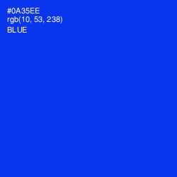 #0A35EE - Blue Color Image