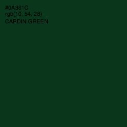 #0A361C - Cardin Green Color Image