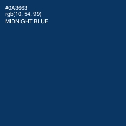 #0A3663 - Midnight Blue Color Image