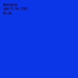 #0A36E8 - Blue Color Image