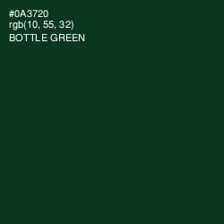 #0A3720 - Bottle Green Color Image