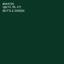 #0A3725 - Bottle Green Color Image