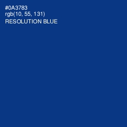 #0A3783 - Resolution Blue Color Image