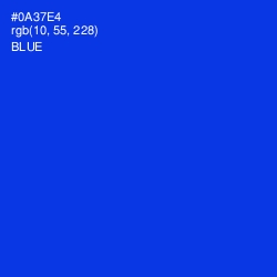 #0A37E4 - Blue Color Image