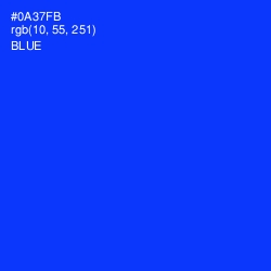#0A37FB - Blue Color Image