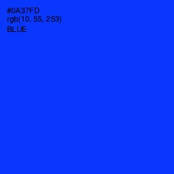 #0A37FD - Blue Color Image