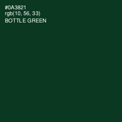 #0A3821 - Bottle Green Color Image