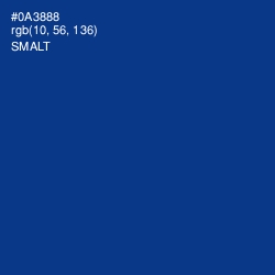 #0A3888 - Smalt Color Image