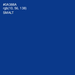 #0A388A - Smalt Color Image