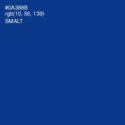 #0A388B - Smalt Color Image