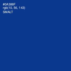 #0A388F - Smalt Color Image