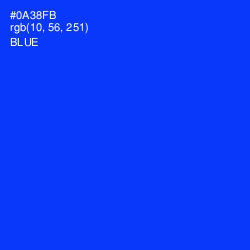 #0A38FB - Blue Color Image