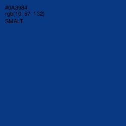 #0A3984 - Smalt Color Image