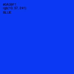 #0A39F1 - Blue Color Image