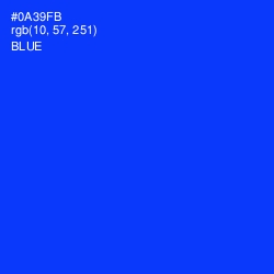 #0A39FB - Blue Color Image