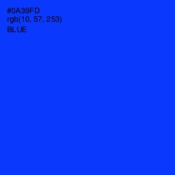 #0A39FD - Blue Color Image