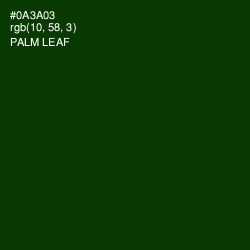 #0A3A03 - Palm Leaf Color Image