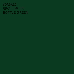 #0A3A20 - Bottle Green Color Image