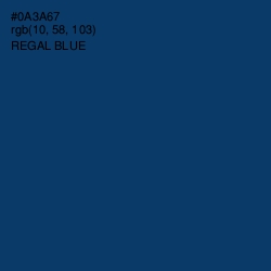 #0A3A67 - Regal Blue Color Image