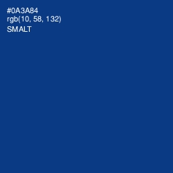 #0A3A84 - Smalt Color Image