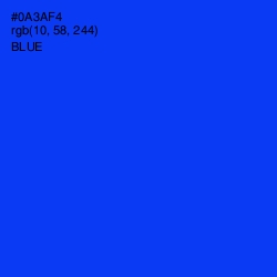 #0A3AF4 - Blue Color Image