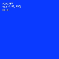 #0A3AFF - Blue Color Image