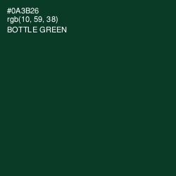 #0A3B26 - Bottle Green Color Image