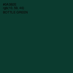 #0A3B2E - Bottle Green Color Image