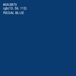 #0A3B70 - Regal Blue Color Image