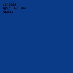 #0A3B88 - Smalt Color Image