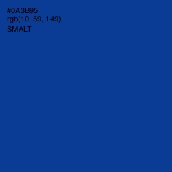 #0A3B95 - Smalt Color Image