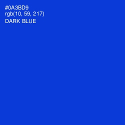 #0A3BD9 - Dark Blue Color Image