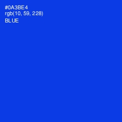 #0A3BE4 - Blue Color Image