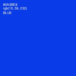 #0A3BE8 - Blue Color Image