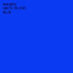 #0A3BF2 - Blue Color Image