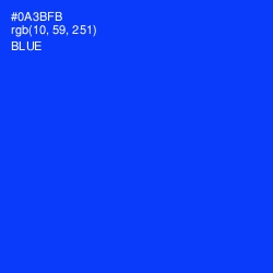 #0A3BFB - Blue Color Image