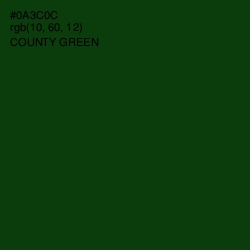 #0A3C0C - County Green Color Image